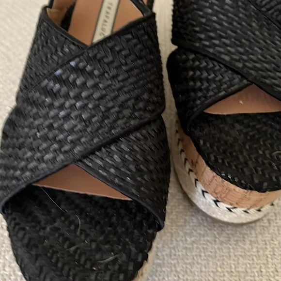 Zara stacked wedgie. Black size 7. - Picture 4 of 4